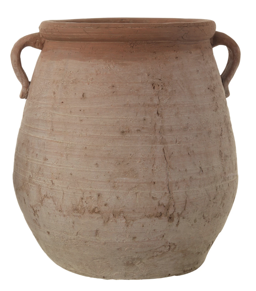 DF0851 Terracotta Urn with Whitewash finish