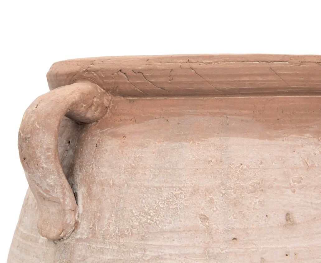 DF0851 Terracotta Urn with Whitewash finish