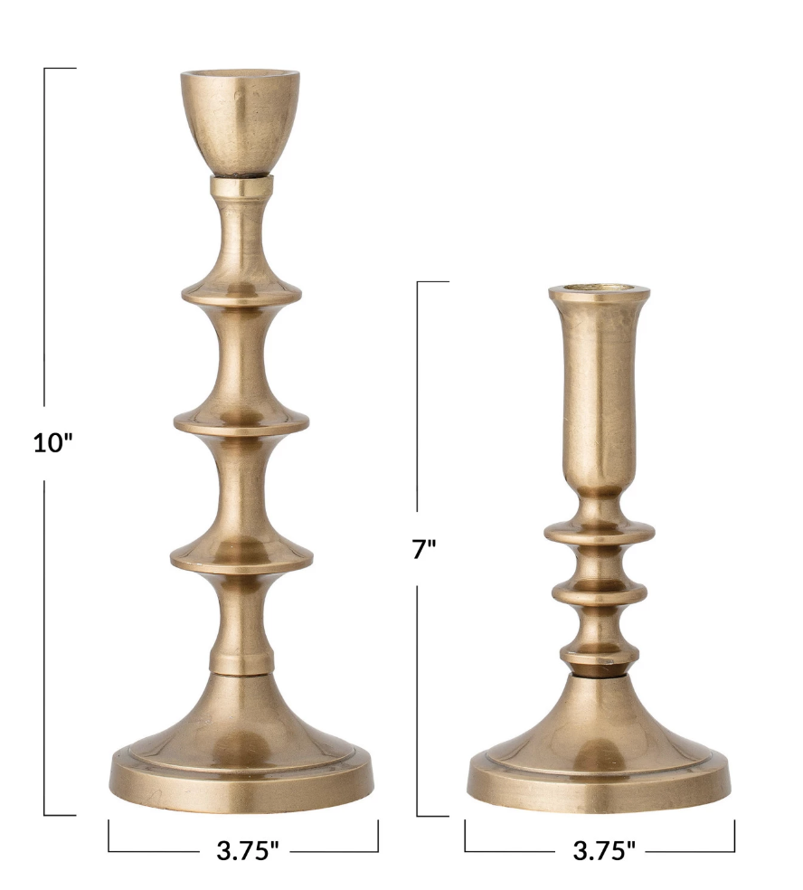 DF3538-L Metal Taper Holder with Antique Finish