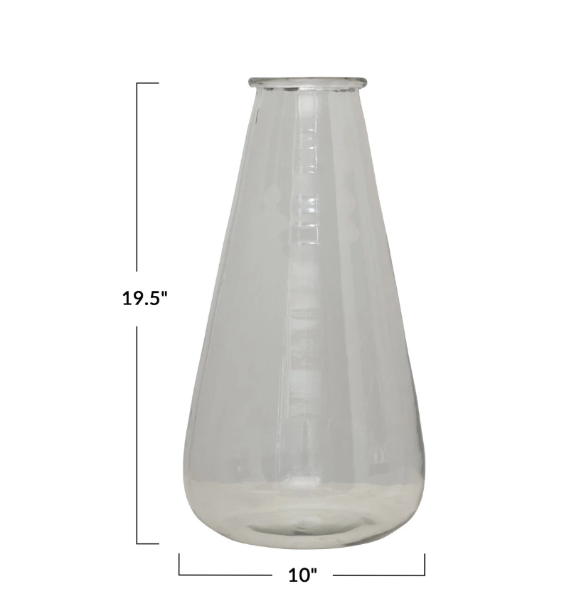 DF6726 Hand-Blown Vintage Reproduction Glass Vase