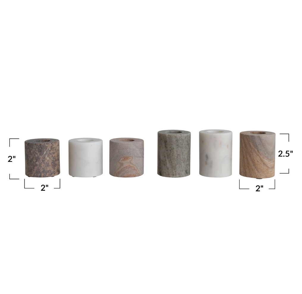 AH2908 Marble Taper Holder, 6 Styles