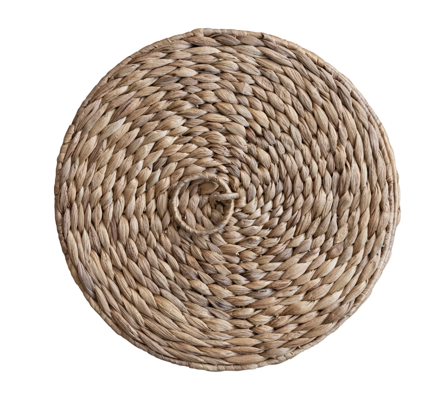 AH3224-M Water Hyacinth Hamper w/ Lid, Medium
