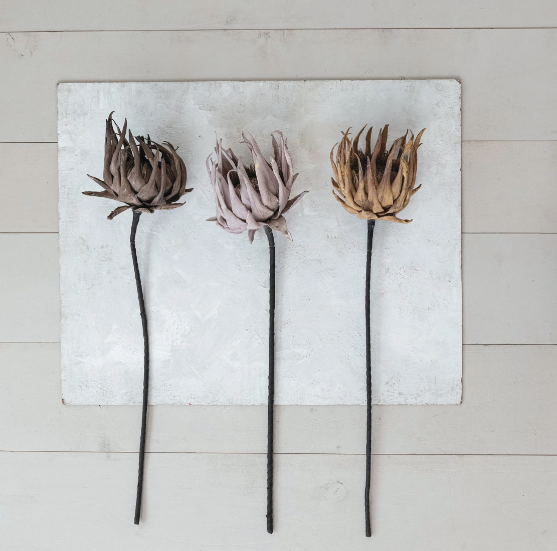 DF9842 40" Brown Metal Flower Stem