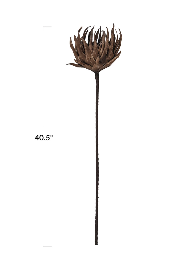 DF9842 40" Brown Metal Flower Stem