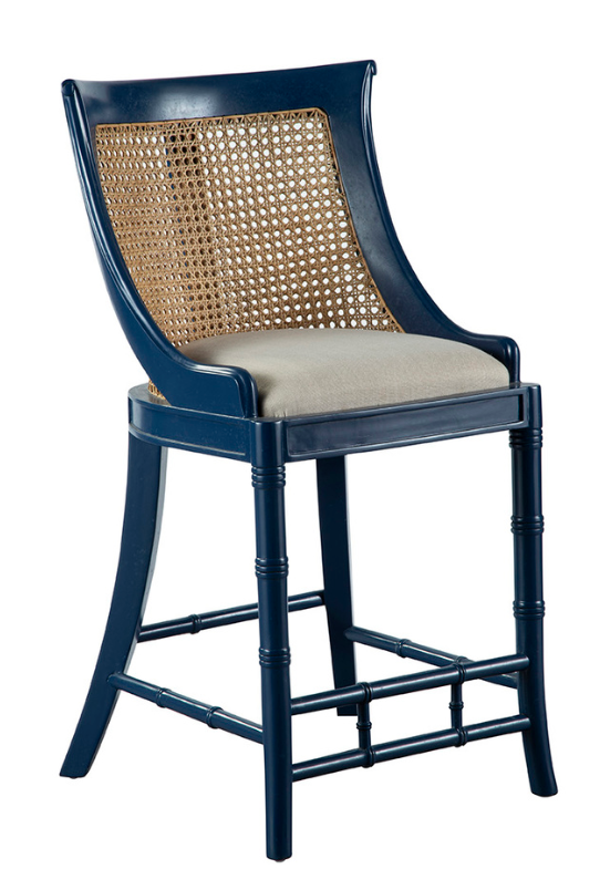 51856AZ2 Blue Spoonback Counter Stool