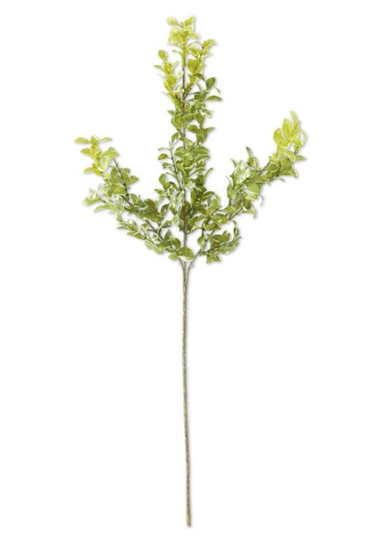 17844A 27" Green w/ Mini Cream Leaves Spray