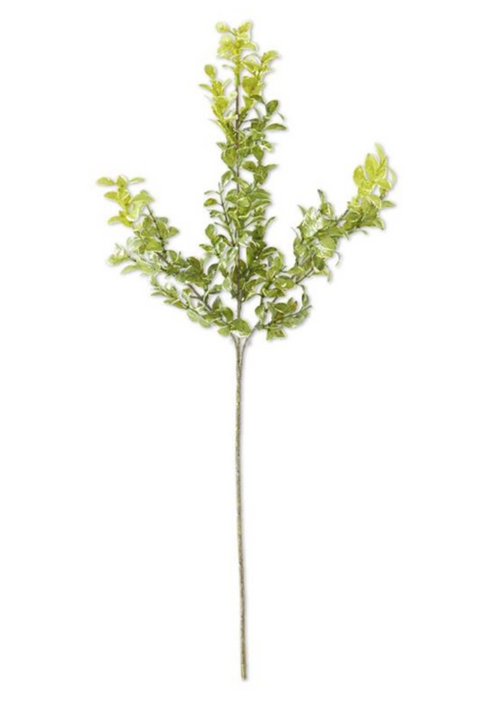 17844A 27" Green w/ Mini Cream Leaves Spray