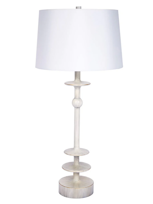 Jonas Brushed Cream & Gold Lamp