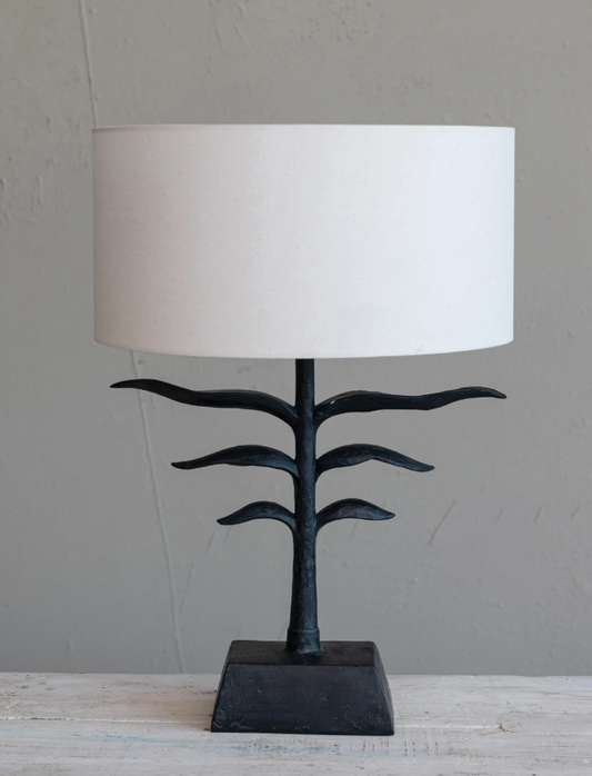 DF7162 Resin Leaf Shaped Lamp w/ Shade