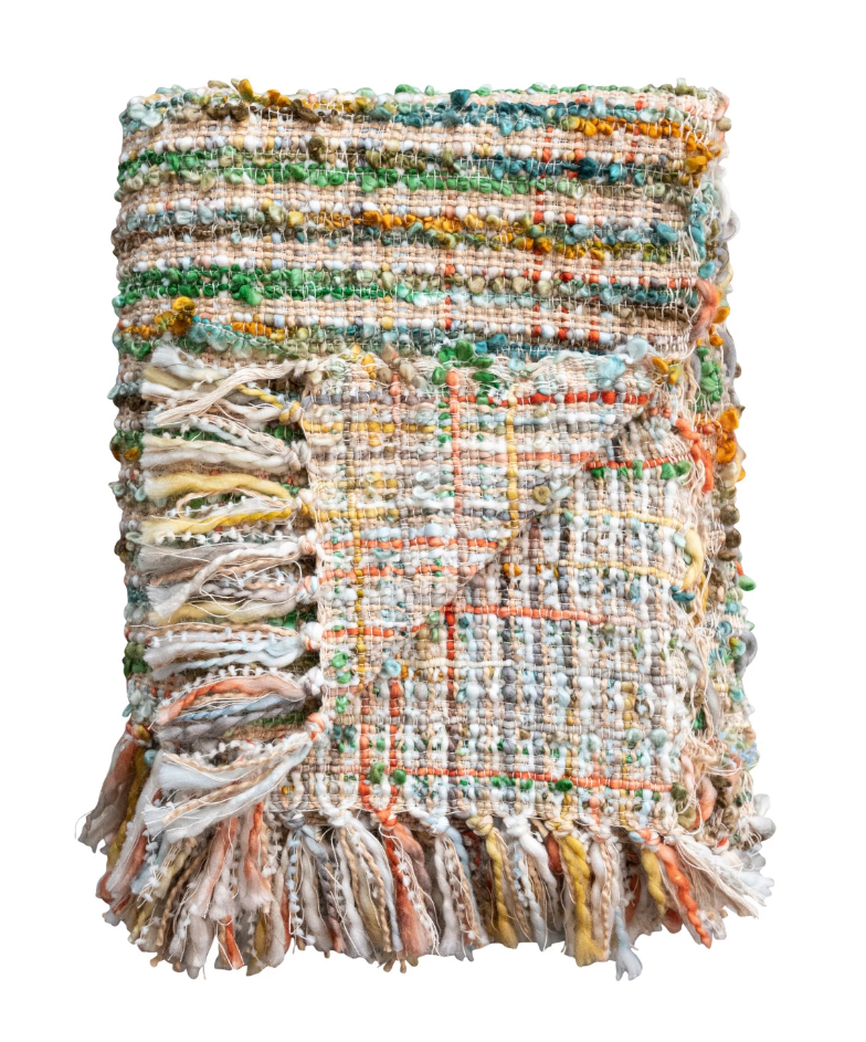 DF9186 Woven Acrylic Blend Boucle Throw w/ Fringe