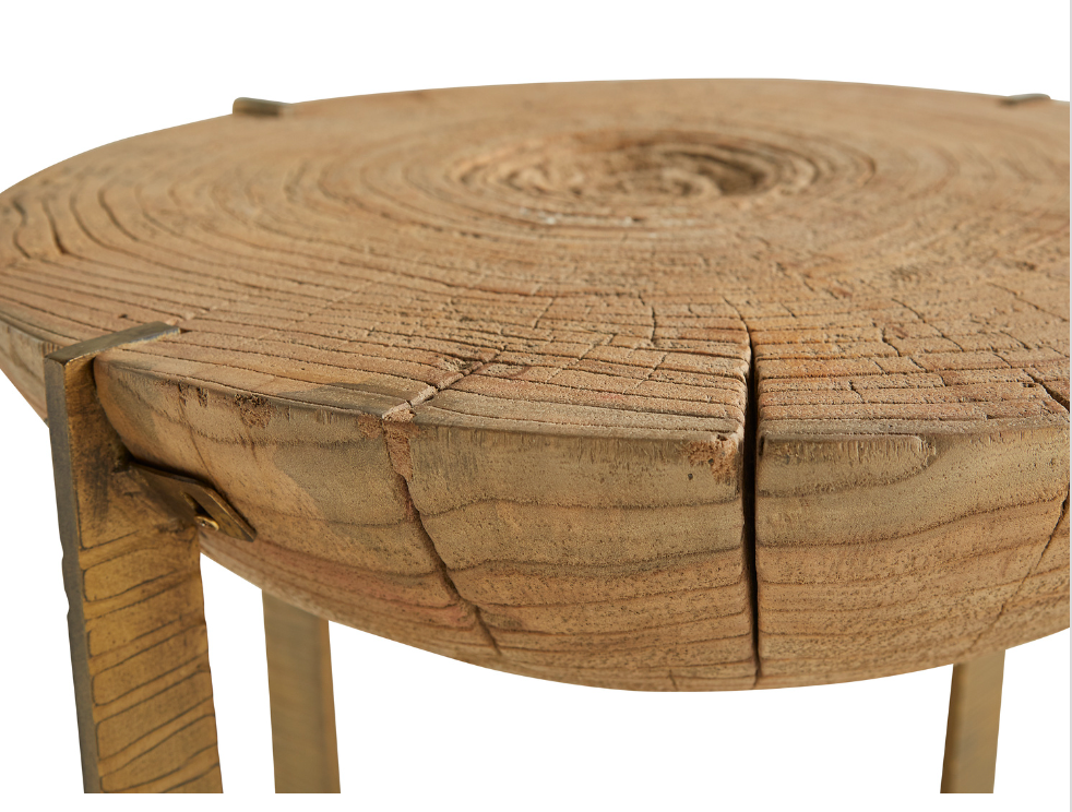 40-200 Brass Base Grain End Table