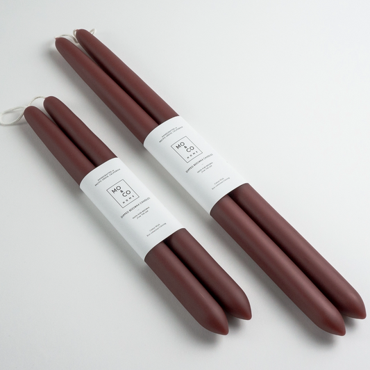 T14-BURGUNDY Burgundy Dipped Candle