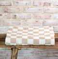 C036 Camel Checkered Throw