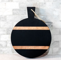 EL06 15"x11.75" Black Deco Serving Board