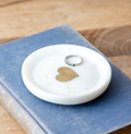 Ll13 white Marble Heart Dish