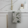 916G Tea Towel Herbs Green Set of Two