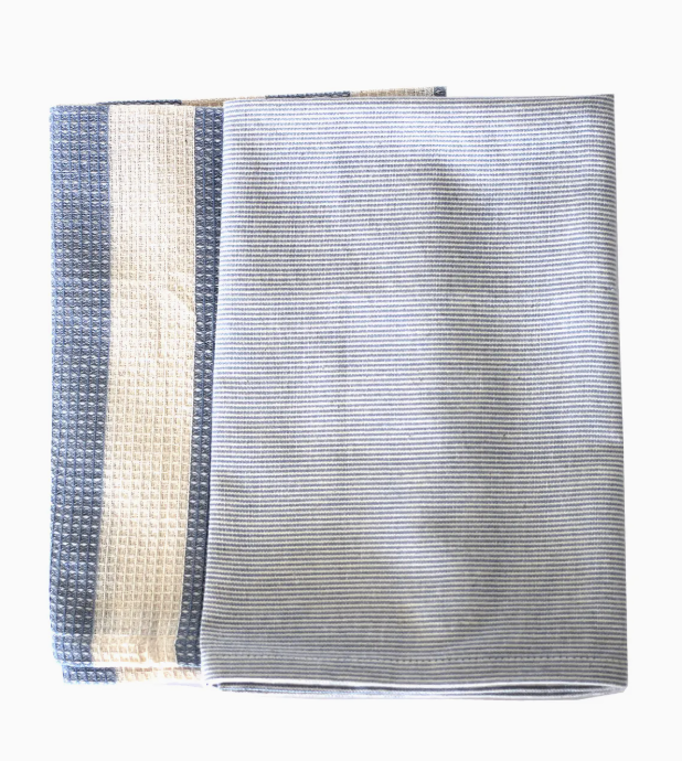21LB Striped Towel Light Blue
