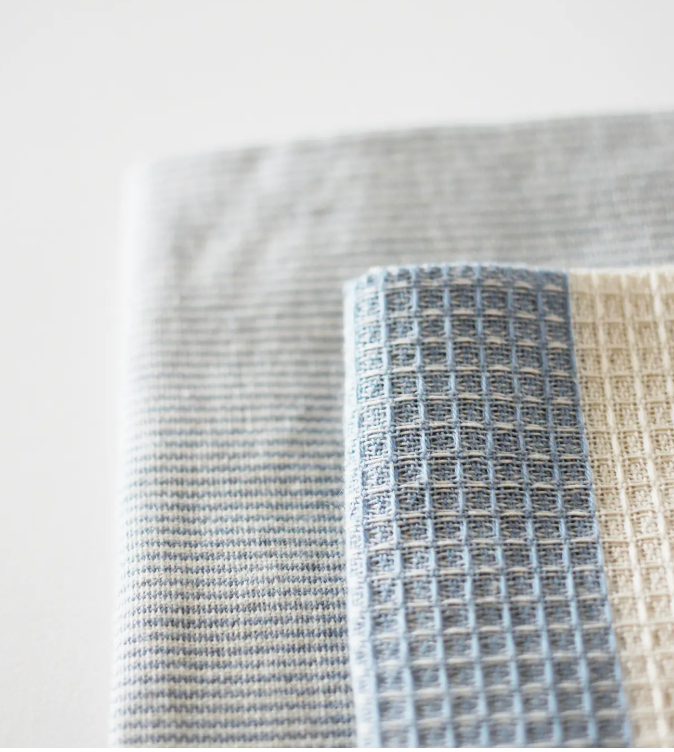 21LB Striped Towel Light Blue