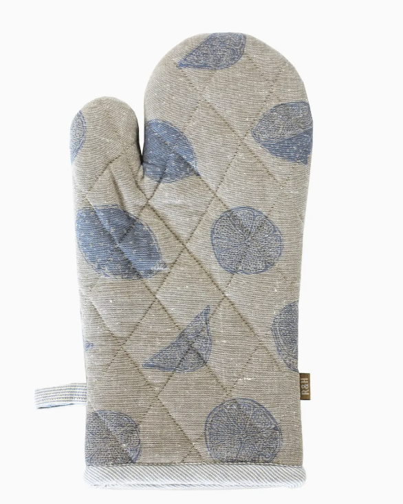 16LB Oven Glove Lemons Light Blue