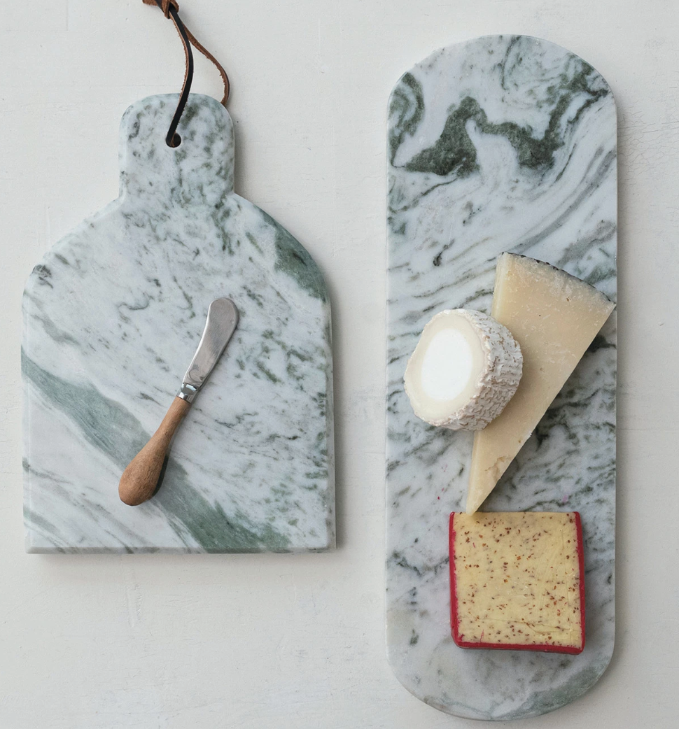 DF9536 Marble Cheese/Cutting Board w/ Canape Knife