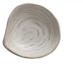 7924 Stoneware White Shell clam Dish