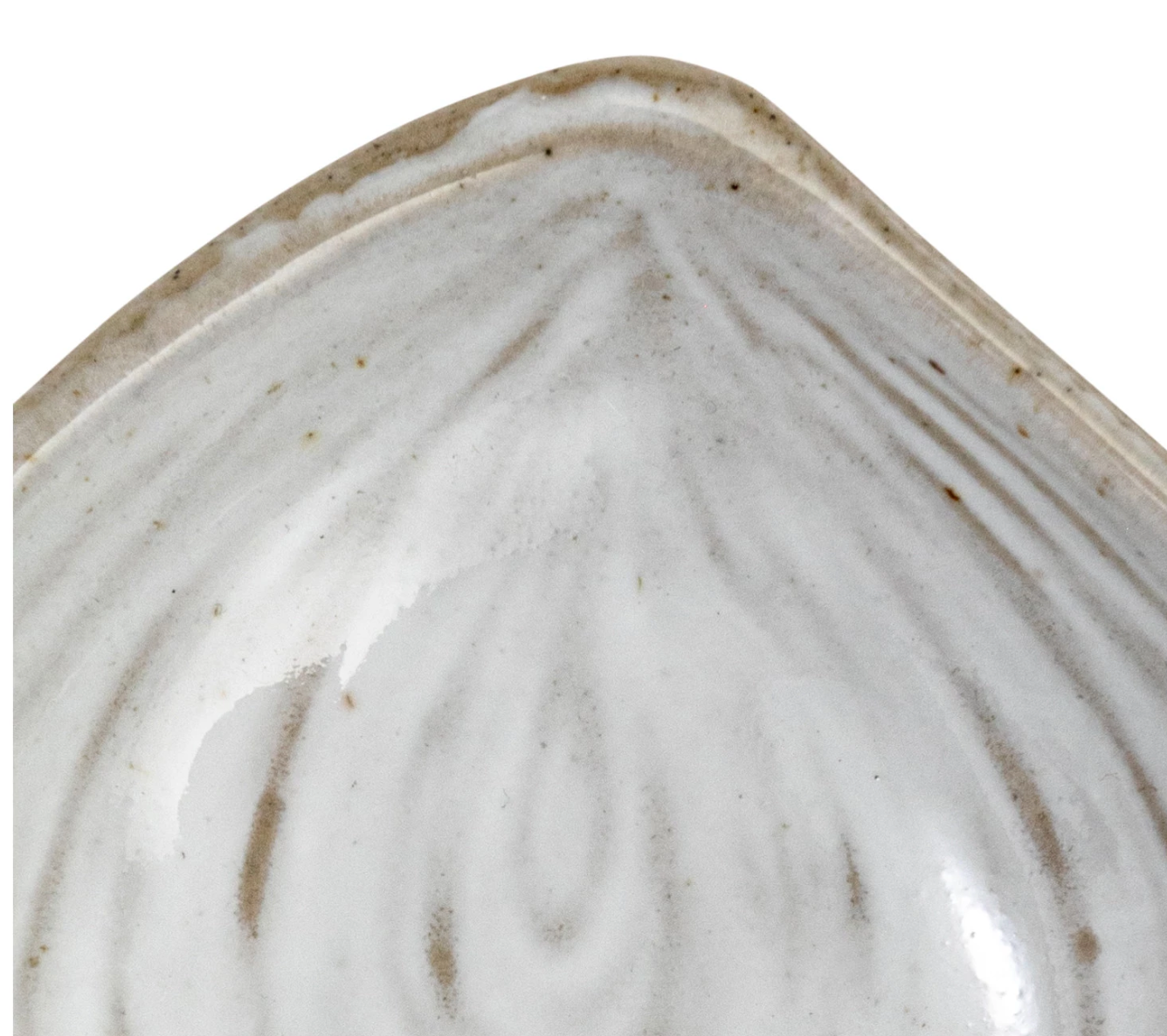 7924 Stoneware White Shell clam Dish