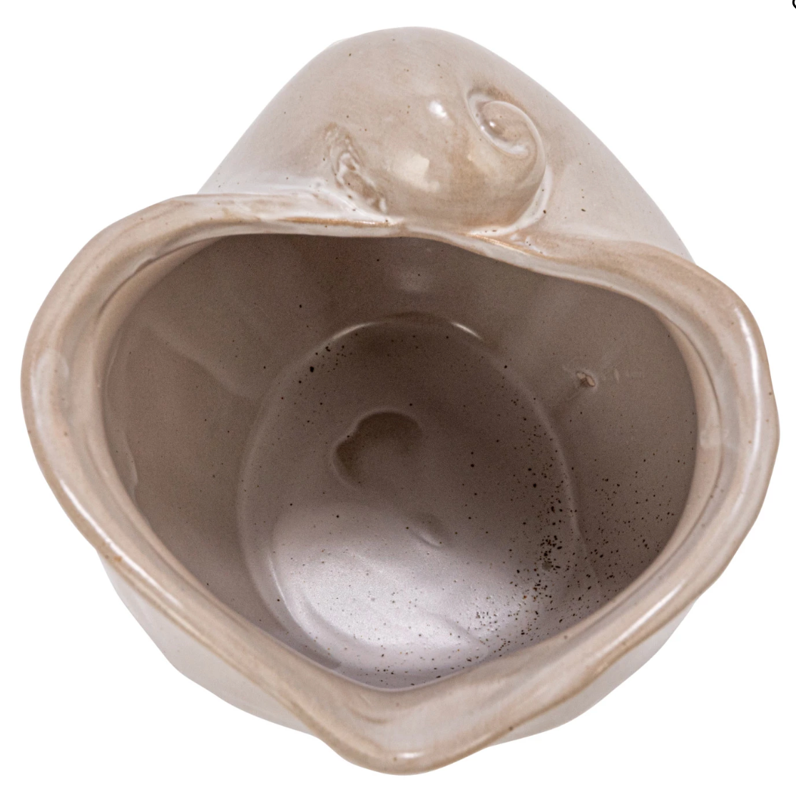 7931 Stoneware Pot, White