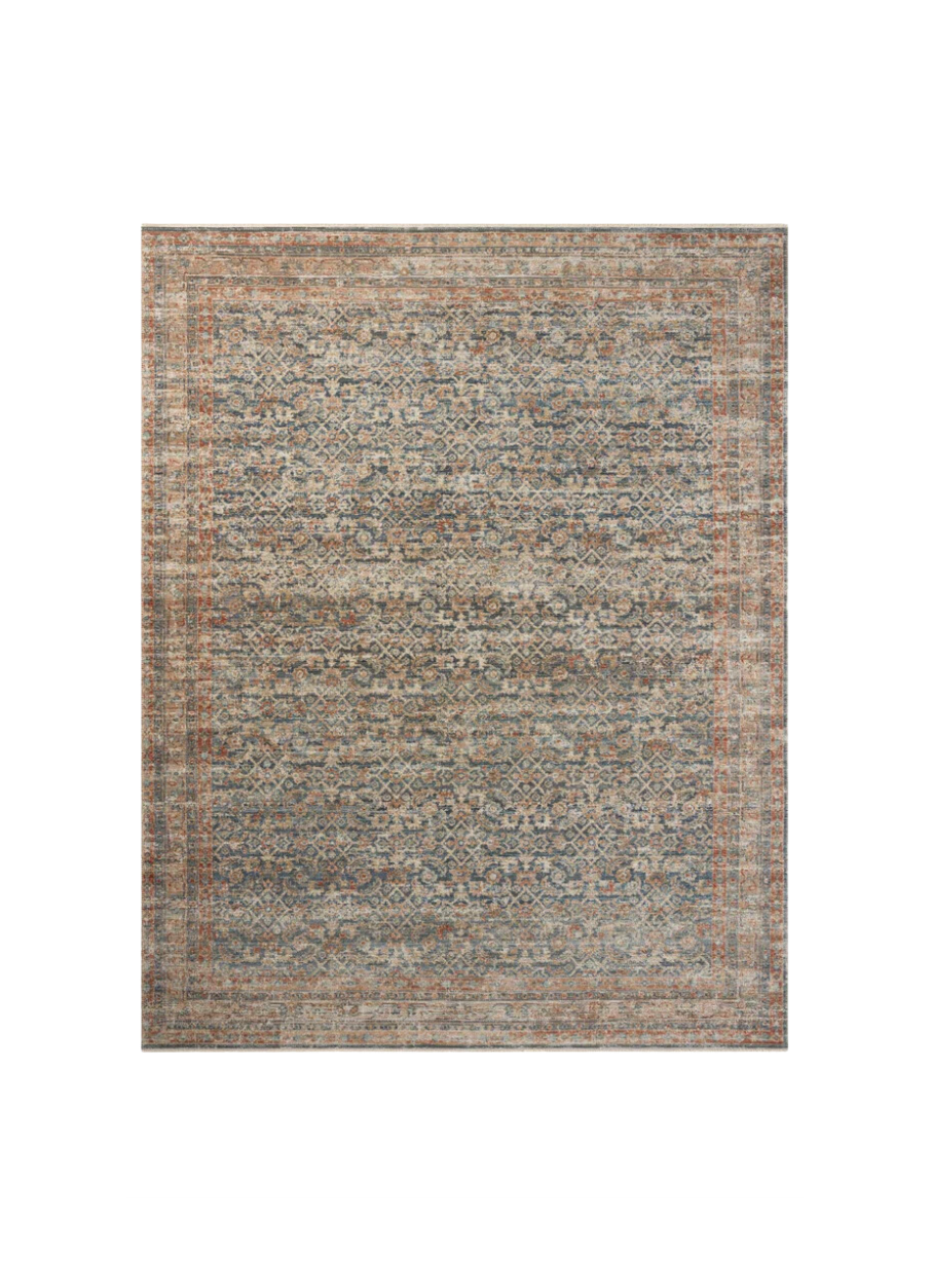 2x4 HER-12 Blue/Rust Rug