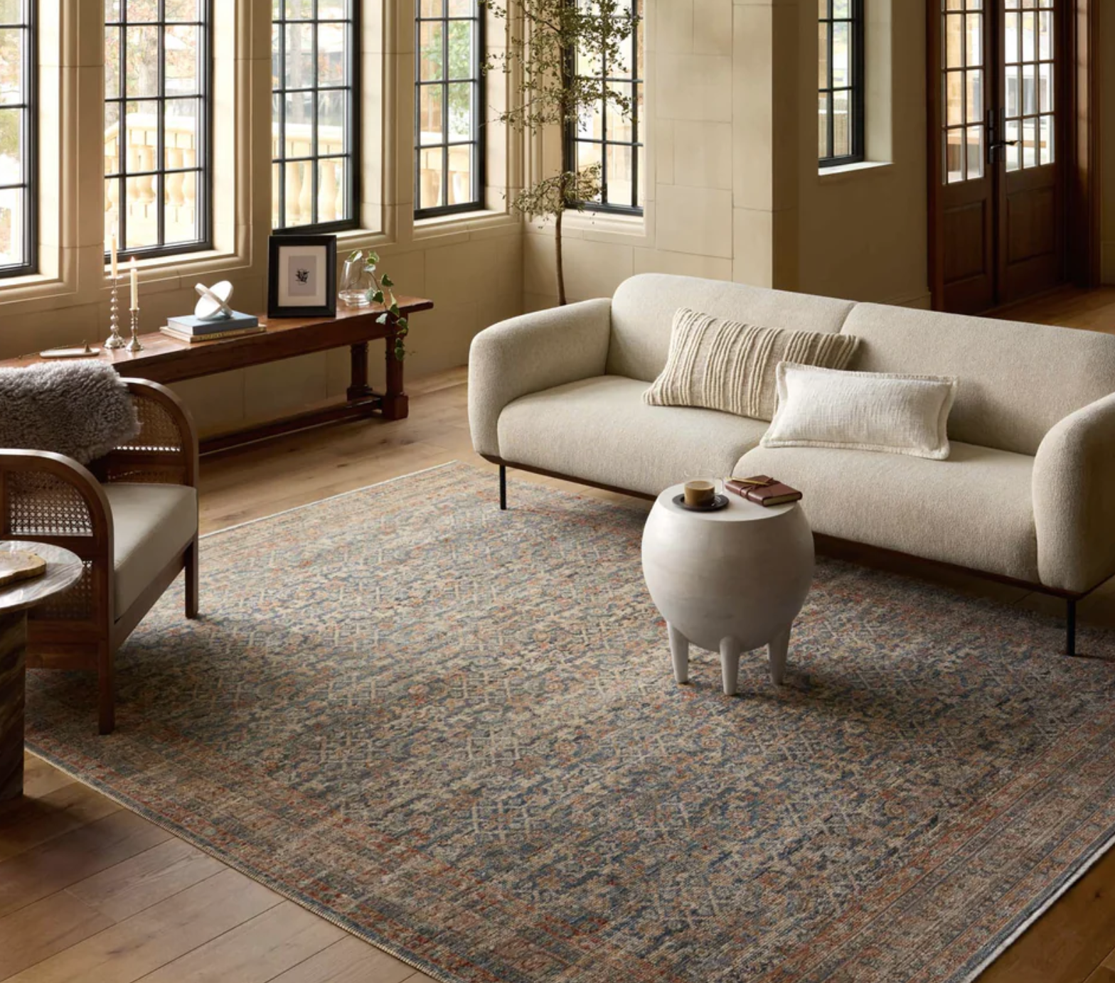 2x4 HER-12 Blue/Rust Rug
