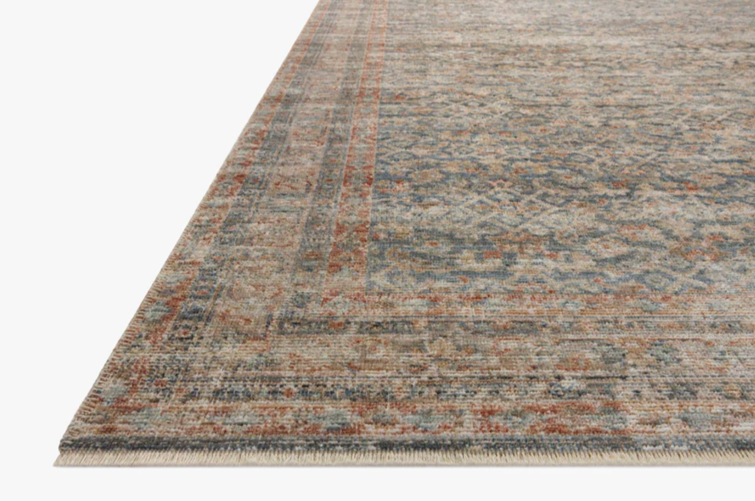 2x4 HER-12 Blue/Rust Rug