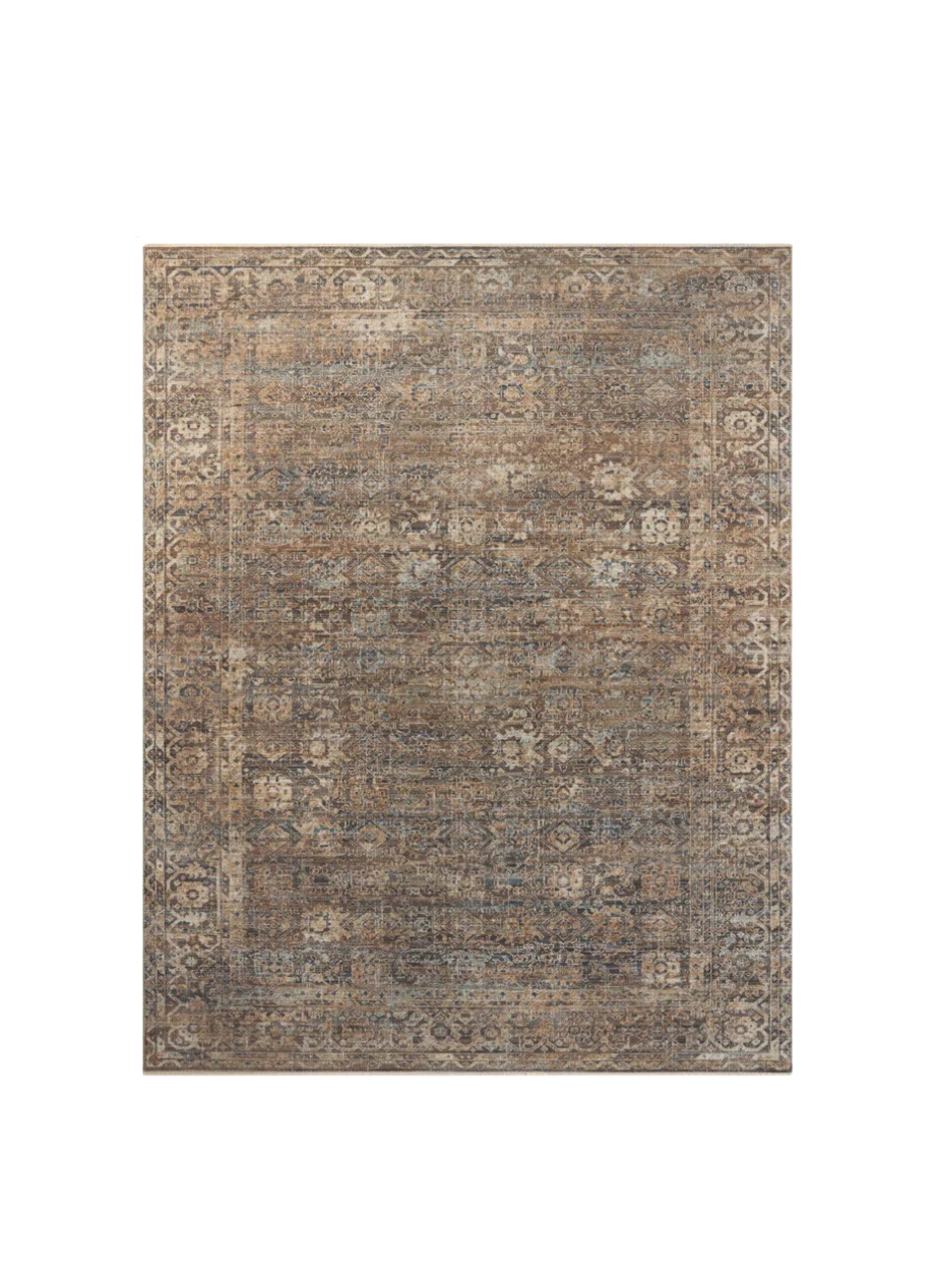 2x3 HER-07 Mocha/Denim Rug