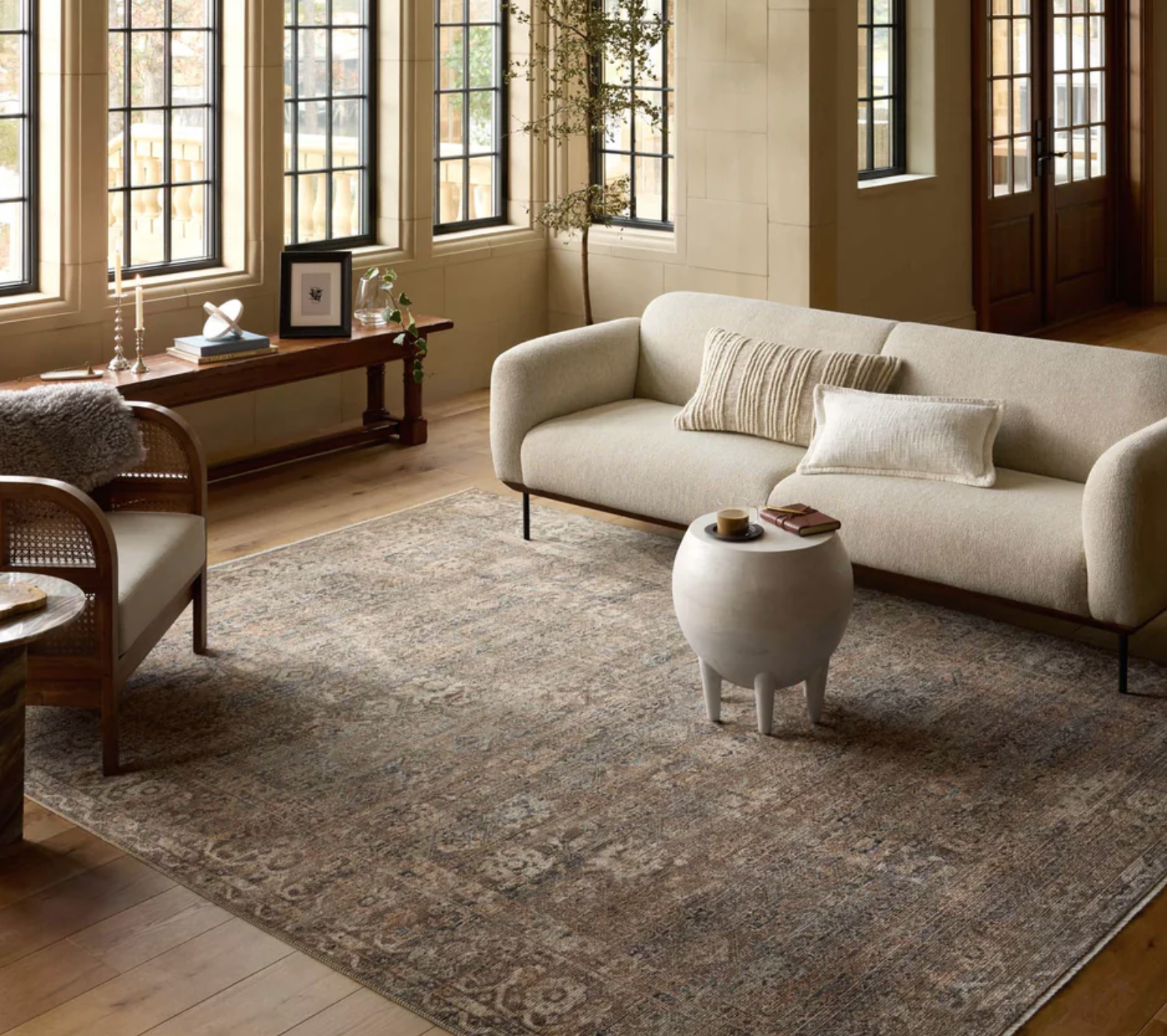 2x3 HER-07 Mocha/Denim Rug
