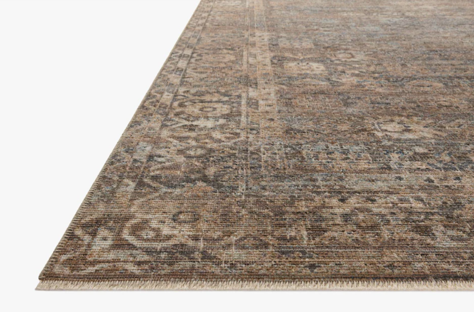 2x3 HER-07 Mocha/Denim Rug