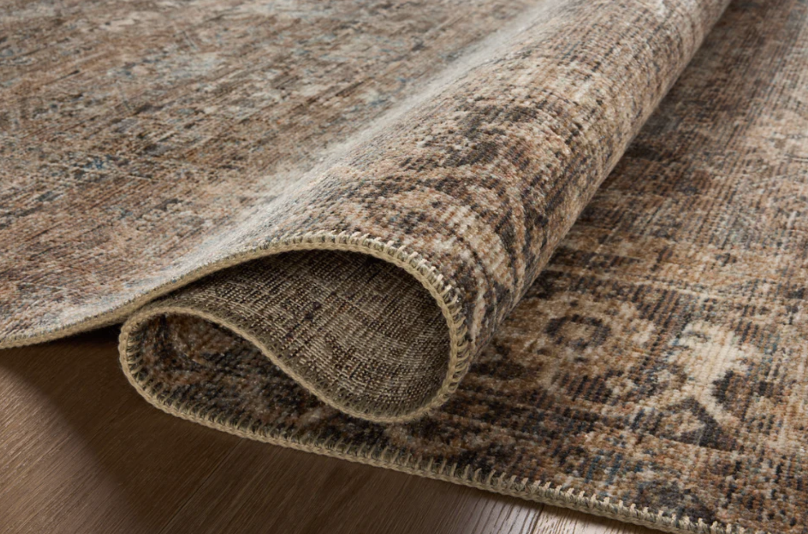 2x3 HER-07 Mocha/Denim Rug