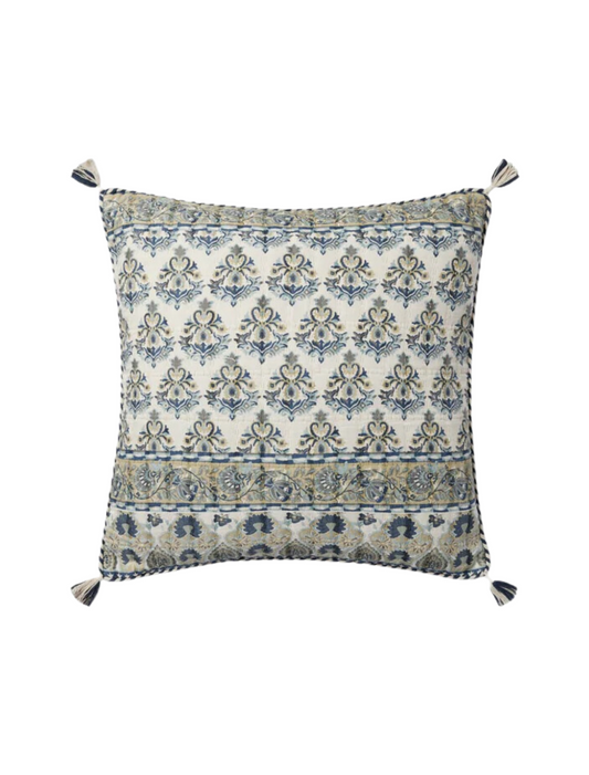 22x22 PLL0114 Blue/Multi Pillow