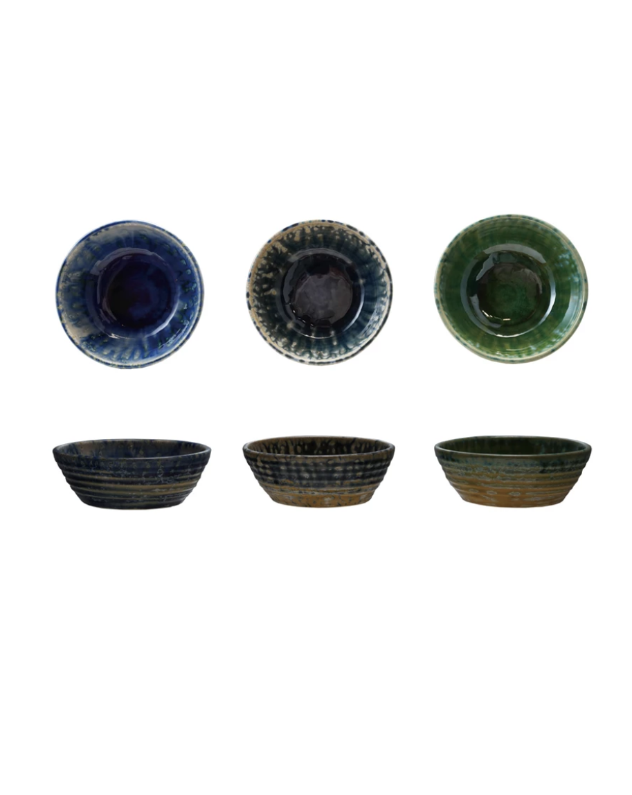 DG0493A Stoneware Bowl, 3 Colors