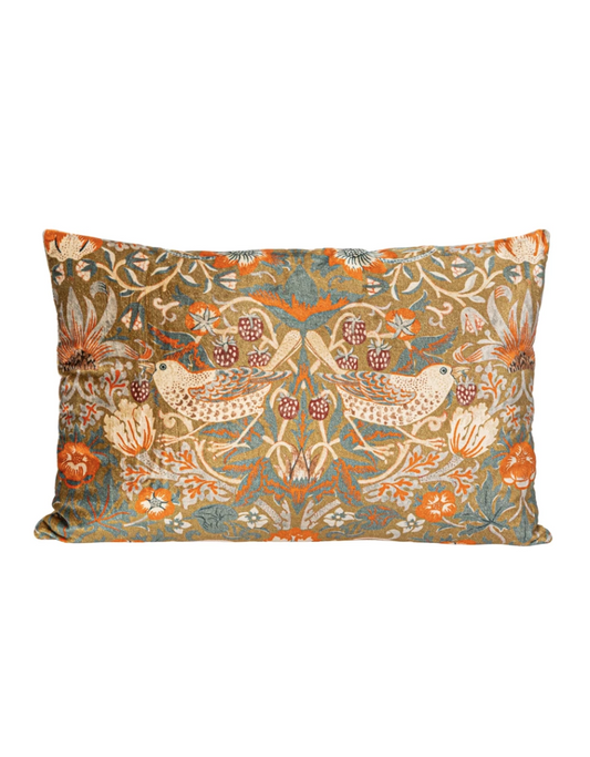 DF8325 24x16 Cotton Velvet Printed Lumbar Pillow