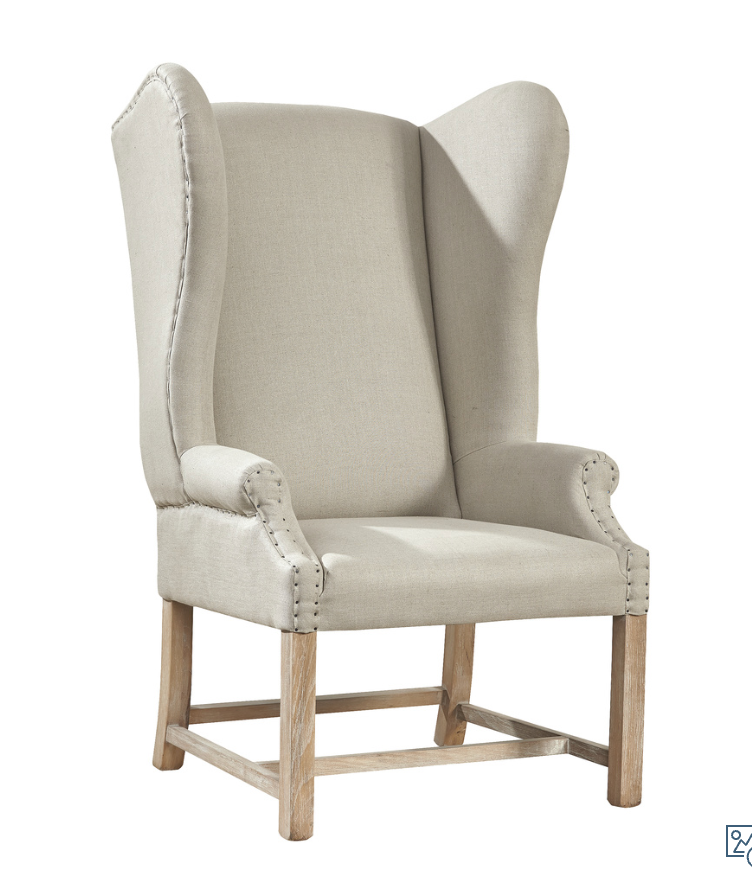 20-352 Grand Linen Wingback Chair