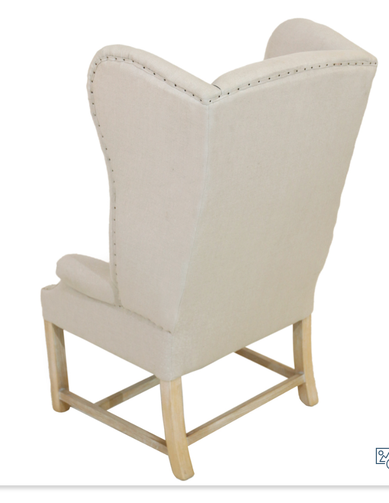 20-352 Grand Linen Wingback Chair