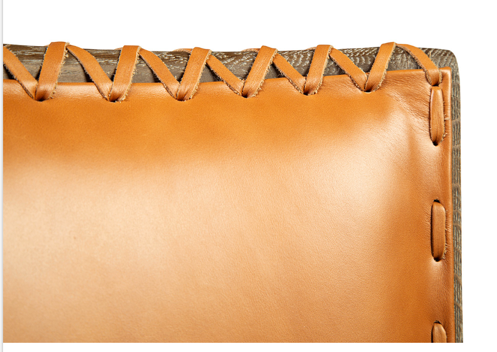 20-240 Lina Leather and Linen Chair