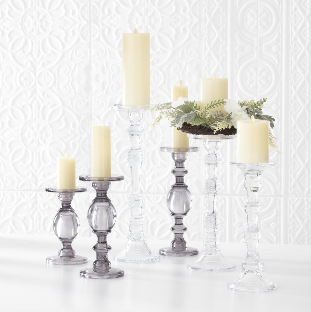 14963A-S Slender Glass Candleholder