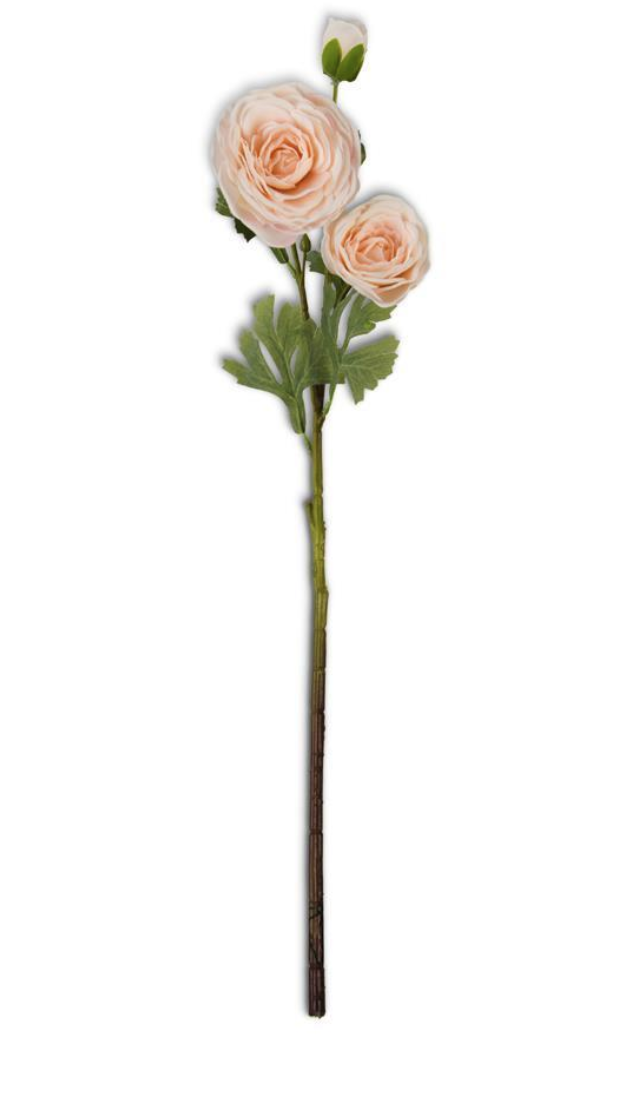 16412A-PH 25" Peach Triple Bloom Ranunculus