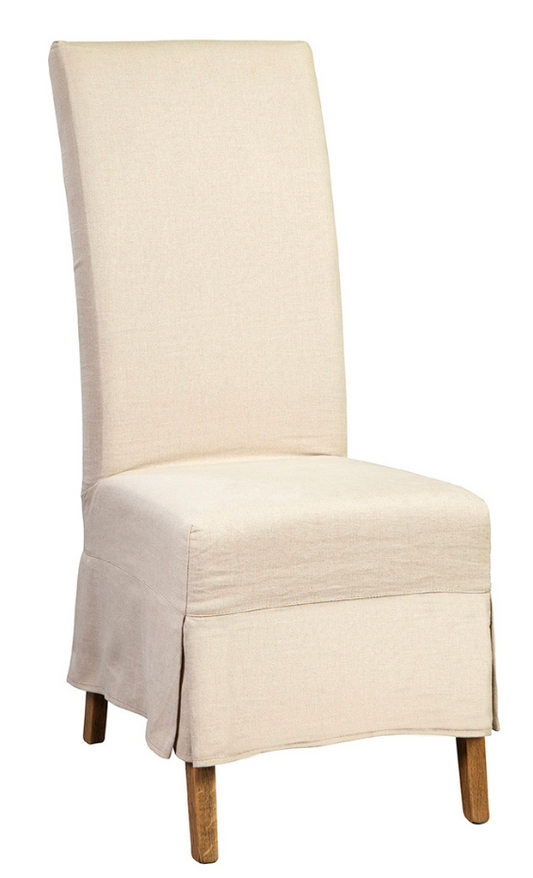 70018 Linen Slip Covered Parsons Chair