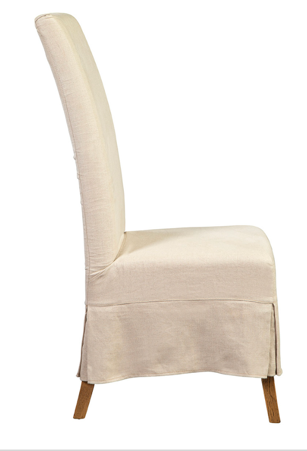 70018 Linen Slip Covered Parsons Chair