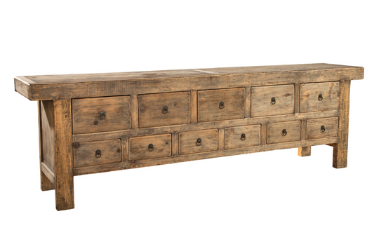 72128WABLK Old Pine Drawer Bank