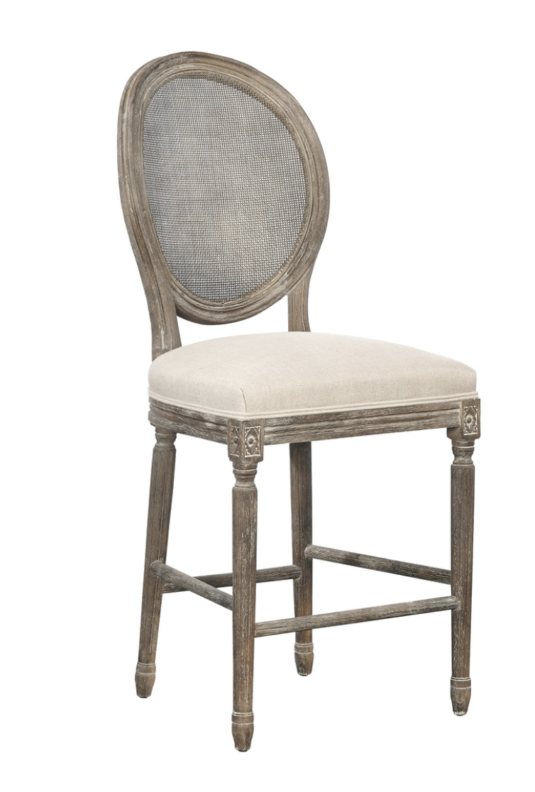 70228R Renton Counter Stool, Rattan Back
