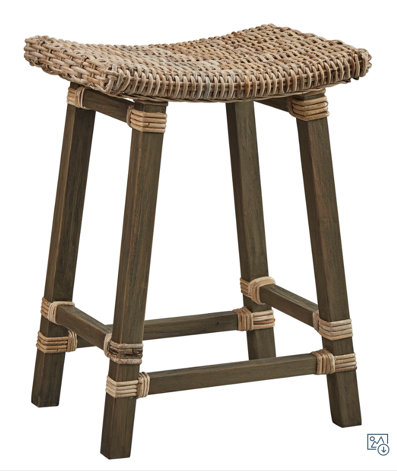 18-05DG Country Woven Kubu Counter Stool