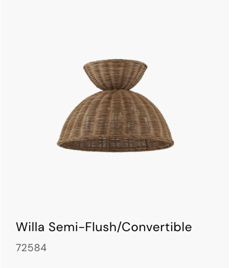 IC218 Willa Semi Flush convertible Pendant Light