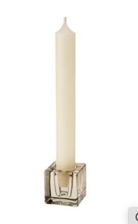 1-0825 Luca Glass Candle Holder S, Grey