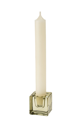 1-0827 Luca Glass Candle Holder S, Moss